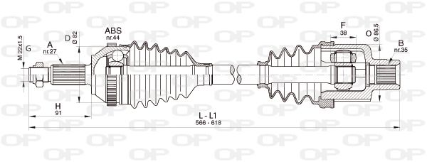 OPEN PARTS Приводной вал DRS6324.00